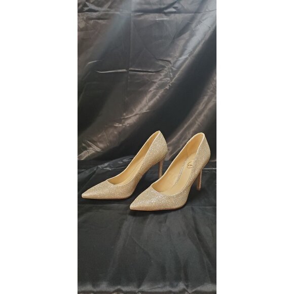 Hazel Womens Padded Insole Pointed Toe Pumps (Gold Sparkle) Size 9M - Picture 3 of 7